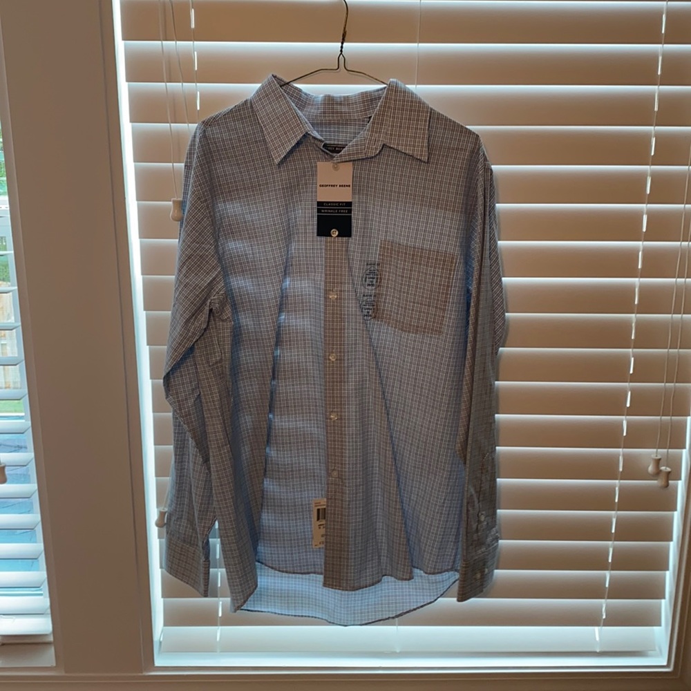 New Geoffrey Beene Classic Fit long-sleeve L button up